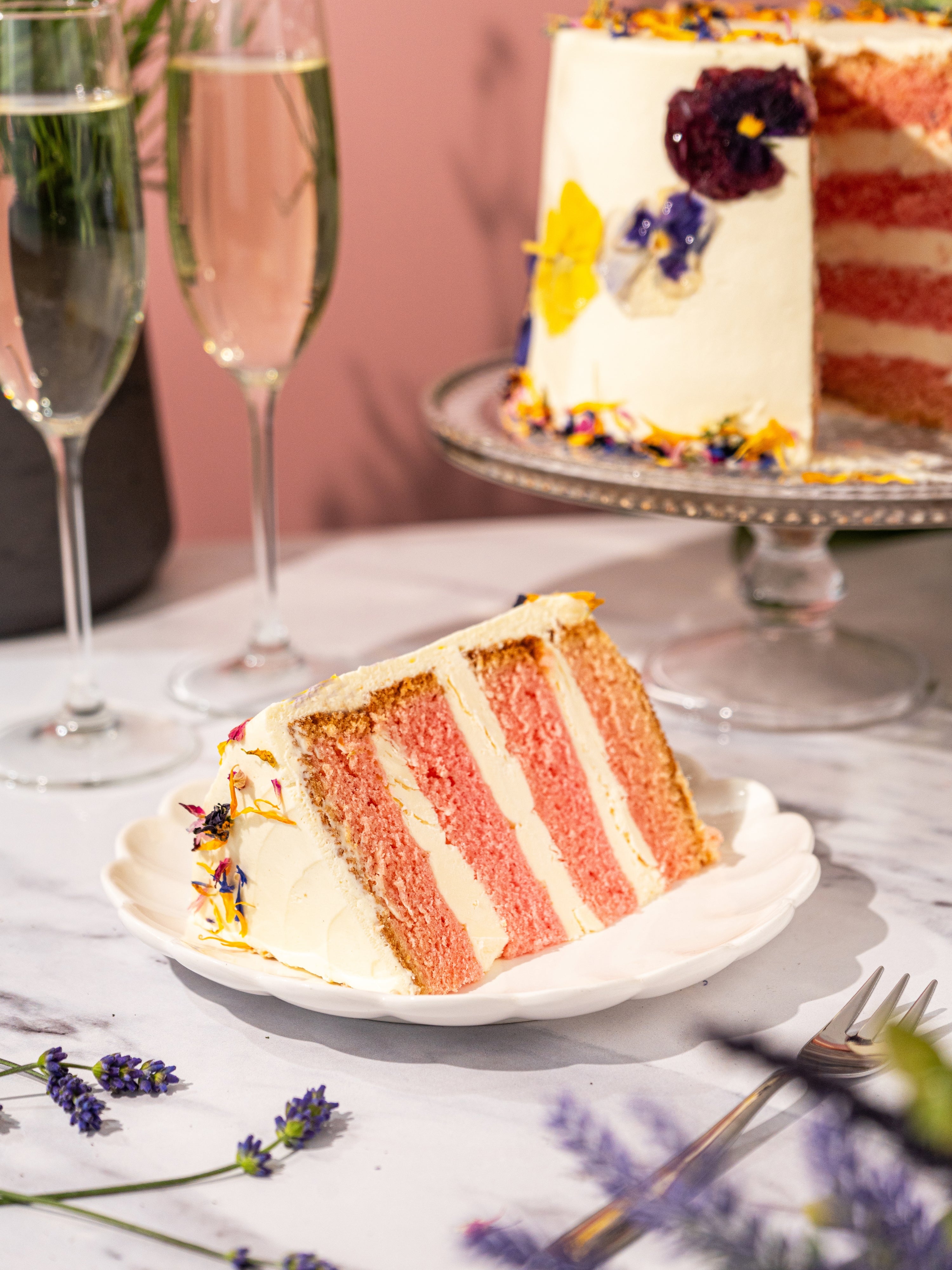 Elderflower & Rose Garden Cake