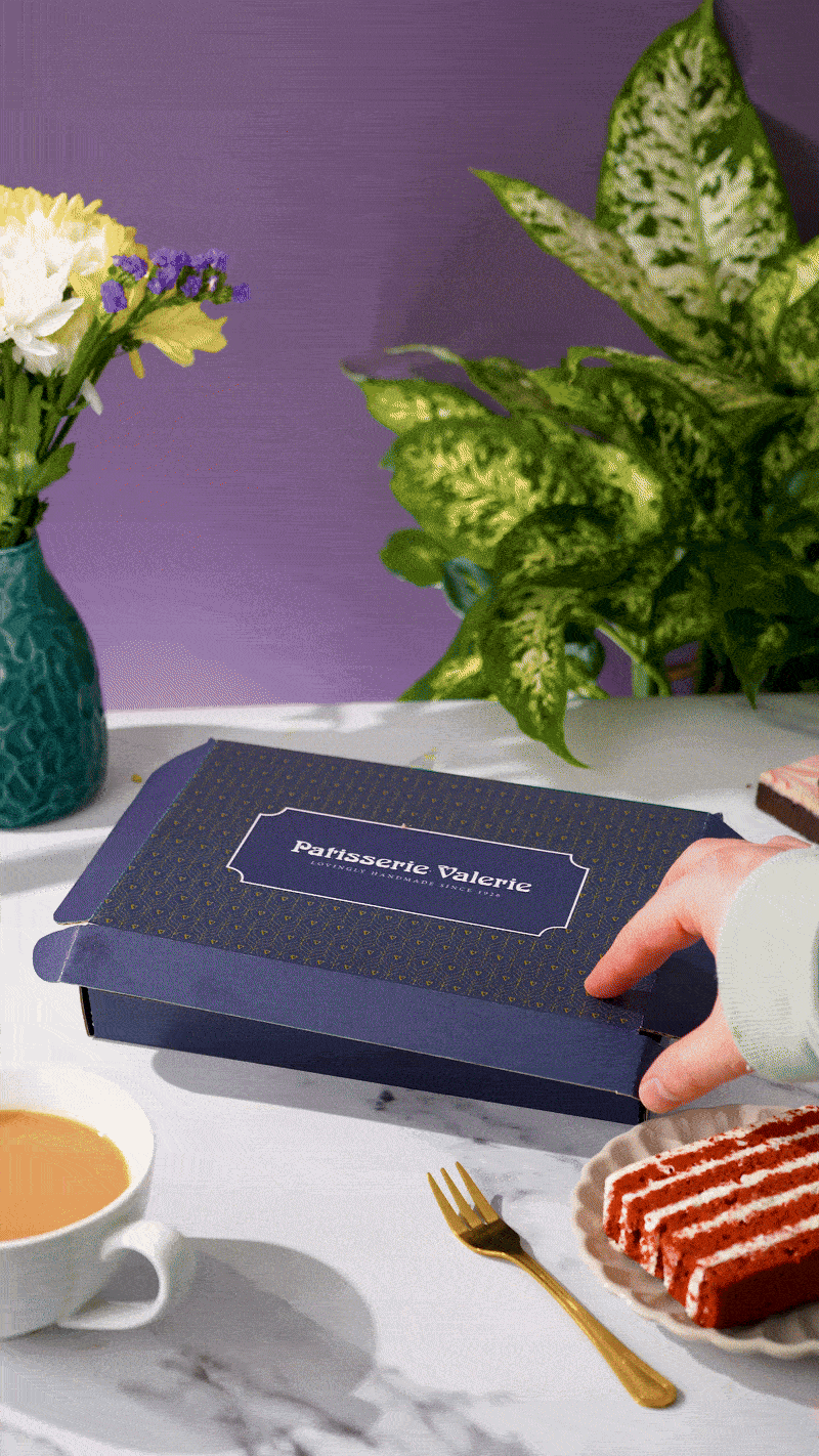 Patisserie Valerie's handmade Favourites Quartet – Sponge Cake Gift Box cake delivery 