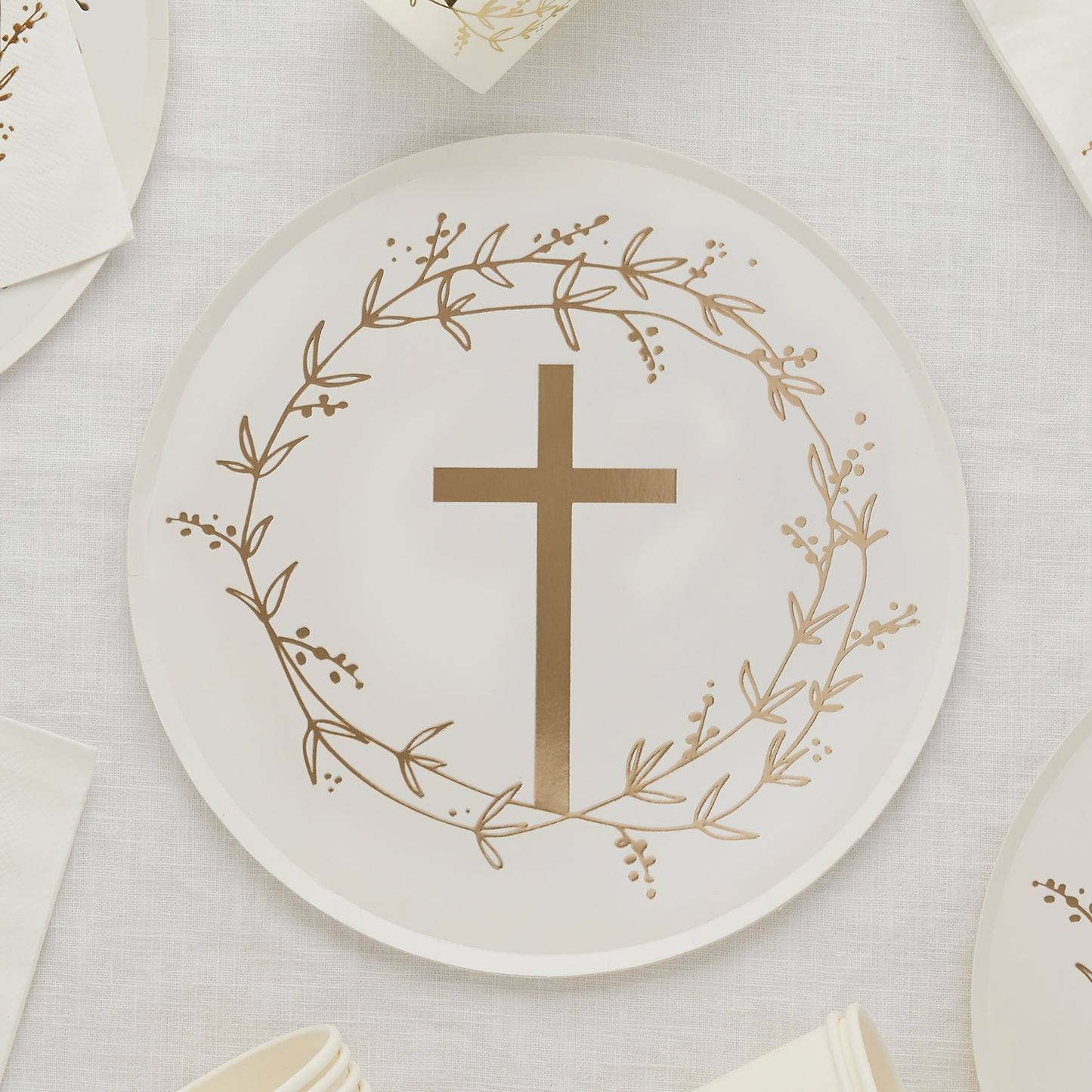 Gold Cross Acrylic Cake Topper
