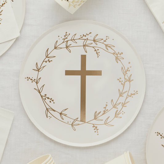 Gold Cross Acrylic Cake Topper
