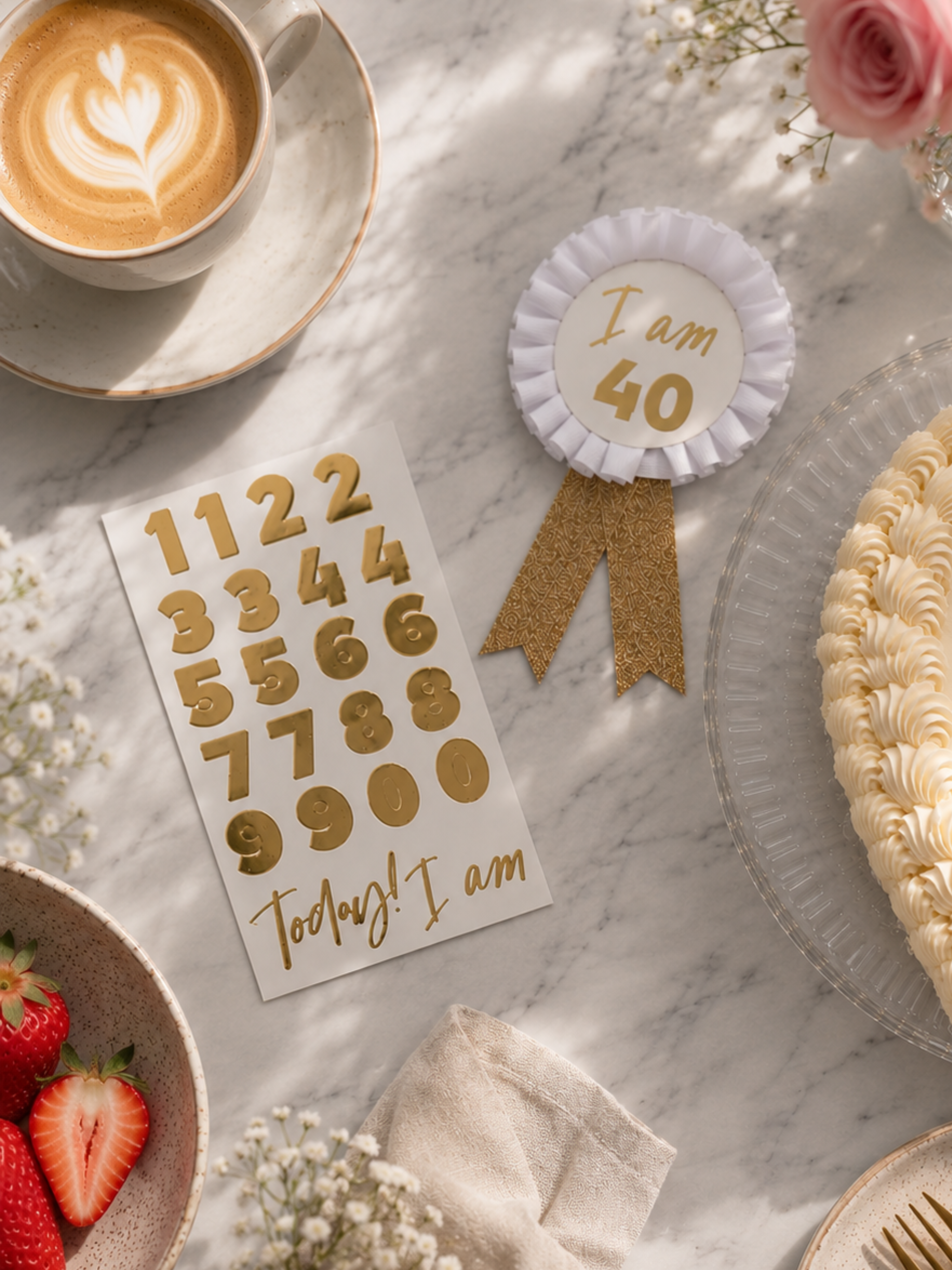 Gold Customisable Birthday Badge