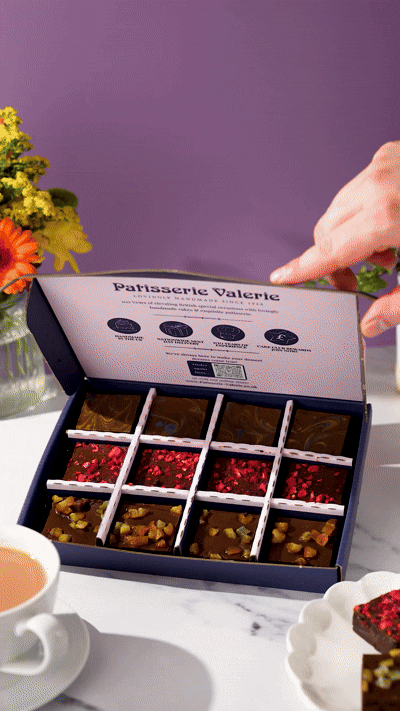 Patisserie Valerie's handmade Kind Bakes Brownie Box - Vegan Friendly cake delivery 
