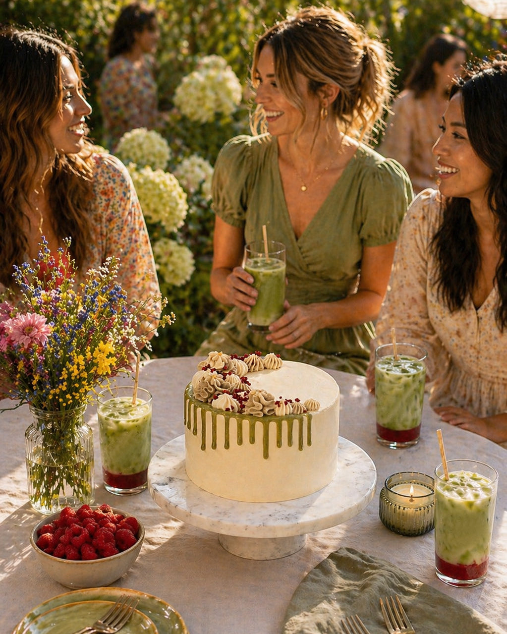 Matcha & Raspberry Indulgence Cake
