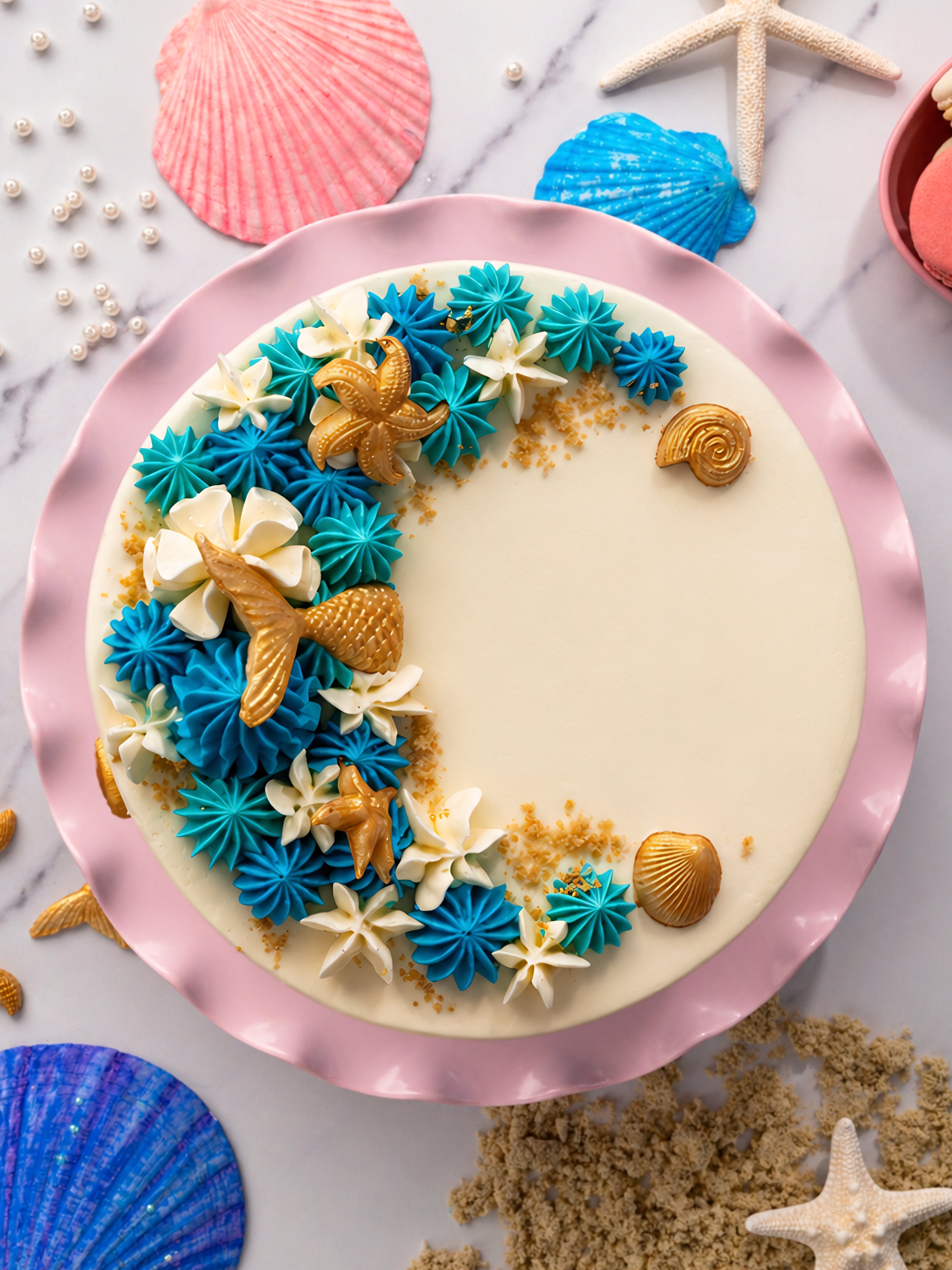 Mermaid Under The Sea Birthday Cake