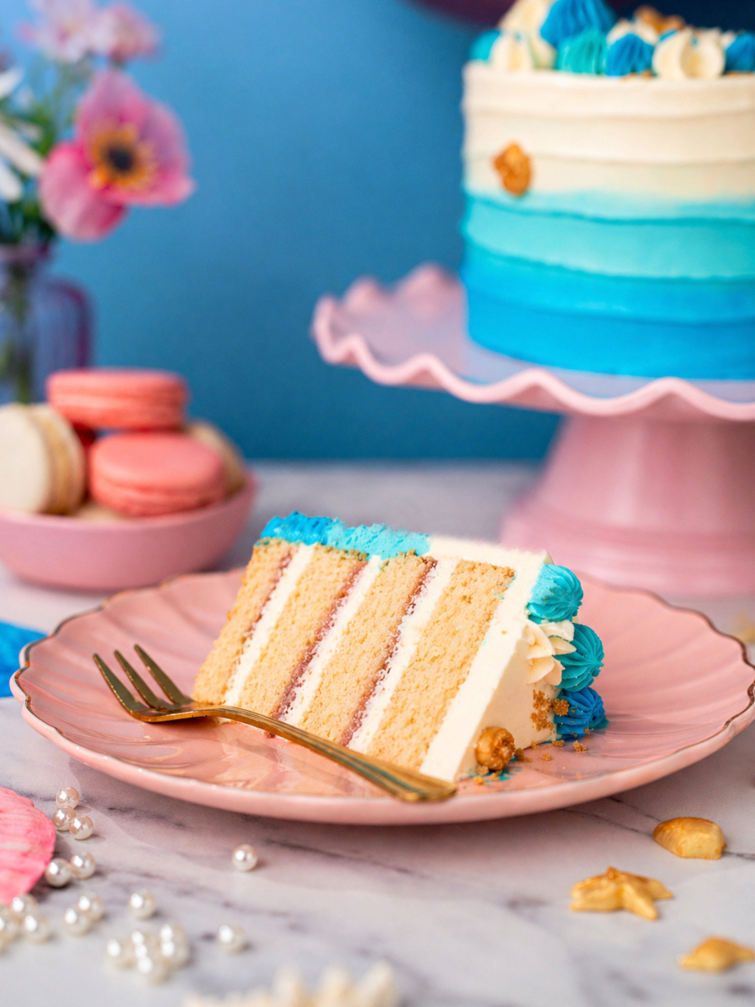 Mermaid Under The Sea Birthday Cake