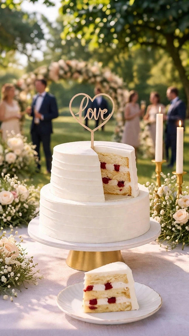 Romantic garden wedding cake mobile banner (optimised)