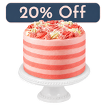 20% off Treat Yourself Tuesday — Pink Candy Stripe cake