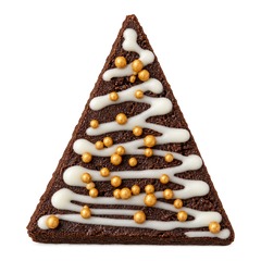 Gold Sprinkled Brownie Christmas Tree
