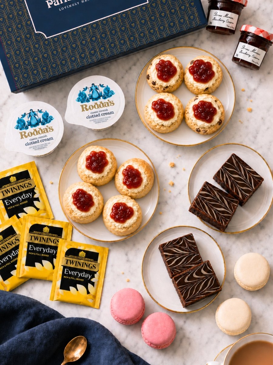 Afternoon Tea & Brownie Gift Box for 4 - Patisserie Valerie