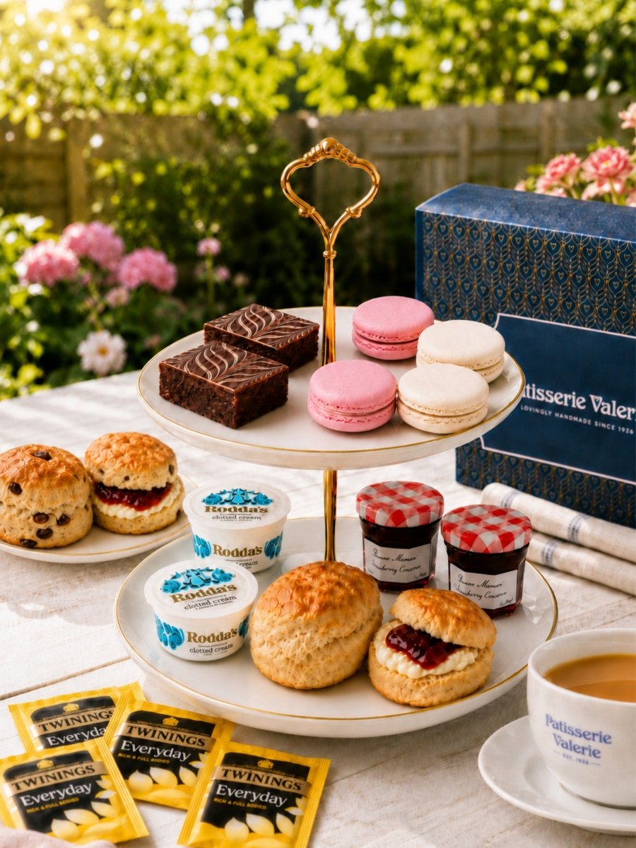 Afternoon Tea & Brownie Gift Box for 4 - Patisserie Valerie