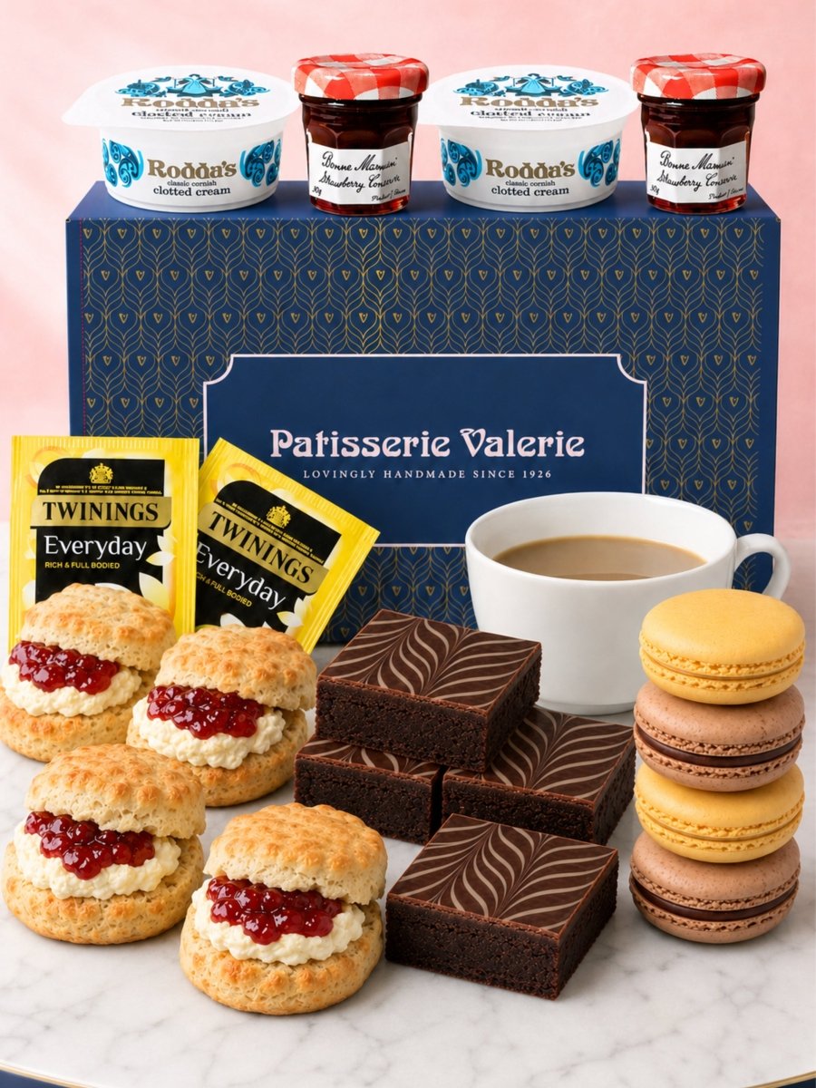 Afternoon Tea & Brownie Gift Box for 4 - Patisserie Valerie