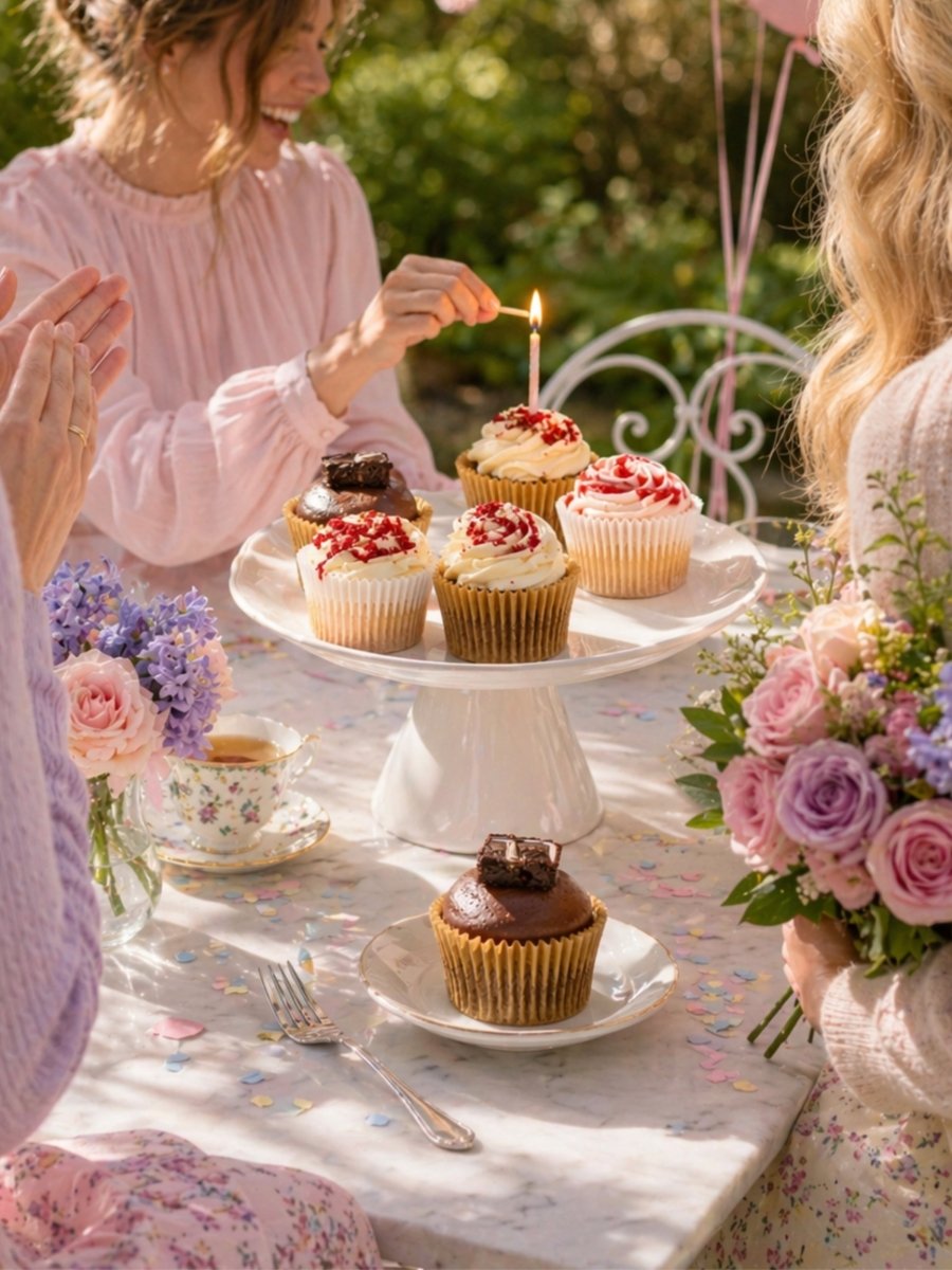 Birthday Cupcake Gift Box – 6 Assorted Luxury Cupcakes with Filled Centres - Patisserie Valerie