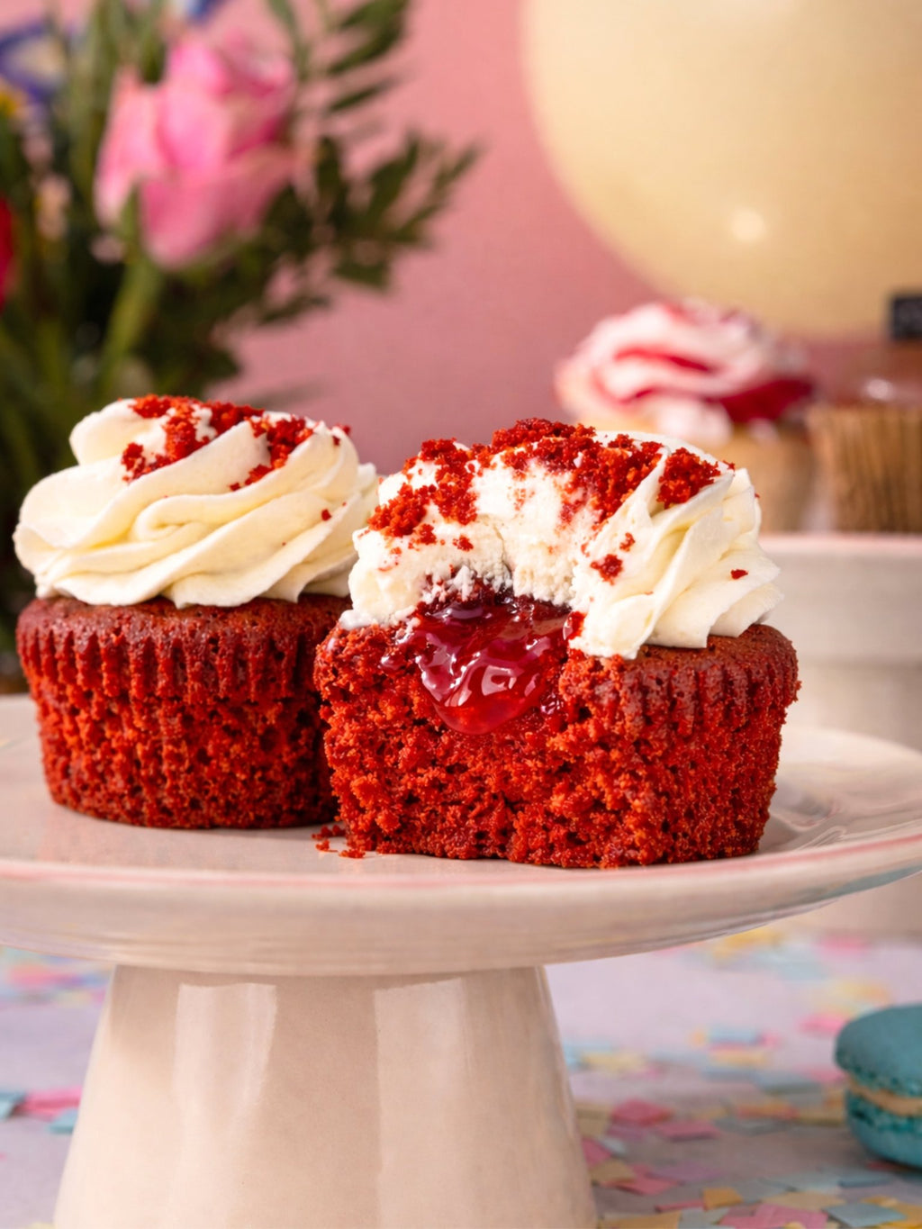 Birthday Cupcake Gift Box – 6 Assorted Luxury Cupcakes with Filled Centres - Patisserie Valerie