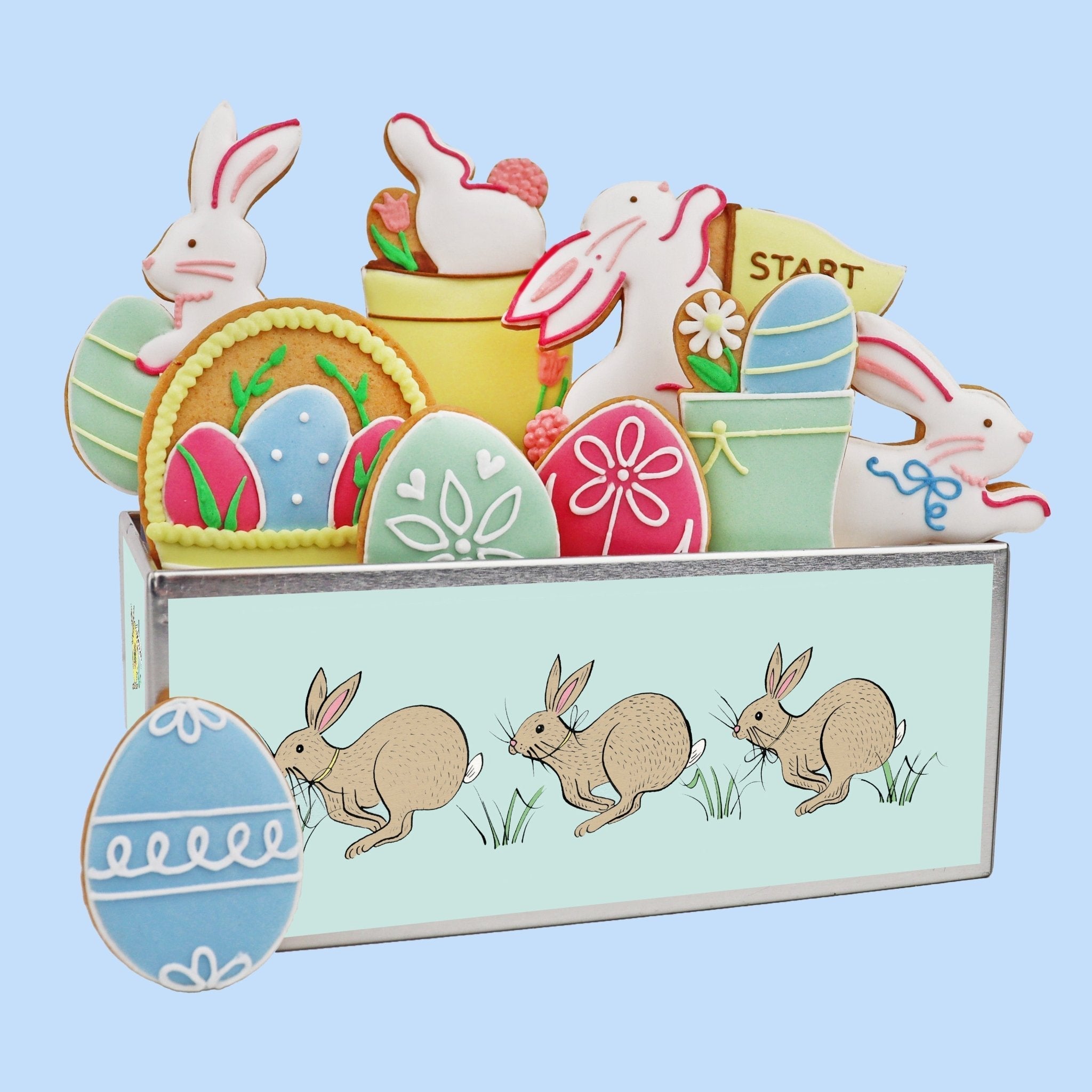 Biscuiteers Easter Egg Hunt Biscuit Tin - Patisserie Valerie