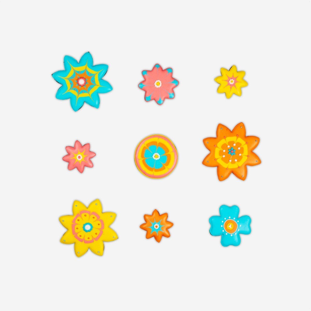 Biscuiteers Hand - Iced Flower Power Biscuits 160g - Patisserie Valerie