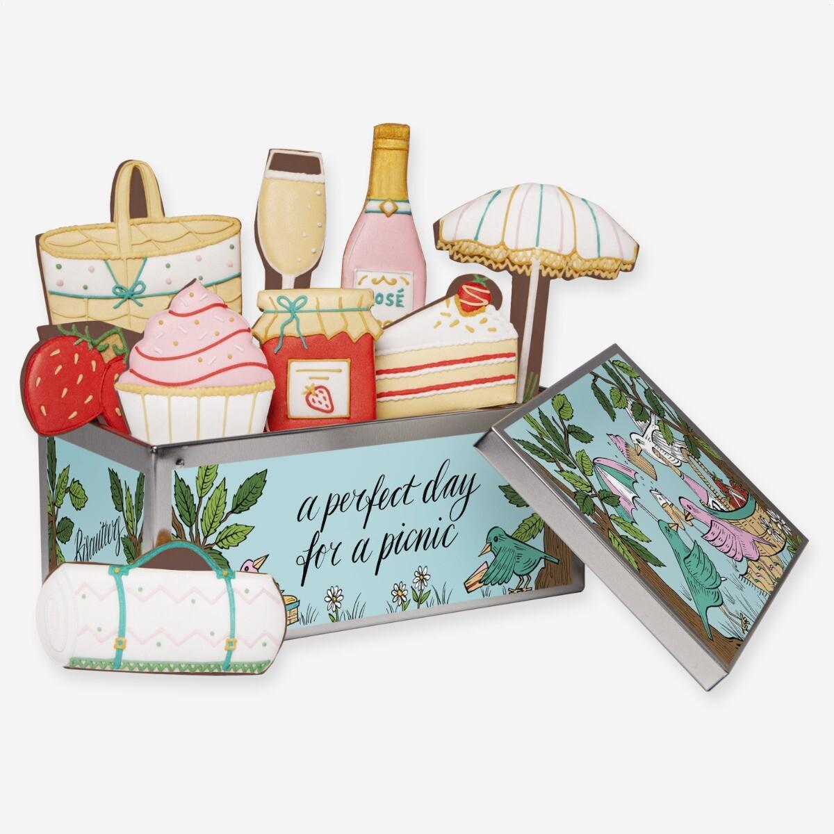 Patisserie Valerie's handmade Biscuiteers Hand-Iced Picnic Biscuits 160g cake delivery 