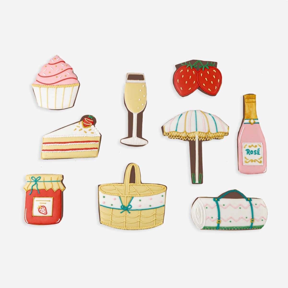 Patisserie Valerie's handmade Biscuiteers Hand-Iced Picnic Biscuits 160g cake delivery 