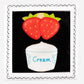 Patisserie Valerie's handmade Biscuiteers Hand-Iced Strawberries and Cream Letterbox Biscuits 15g cake delivery 