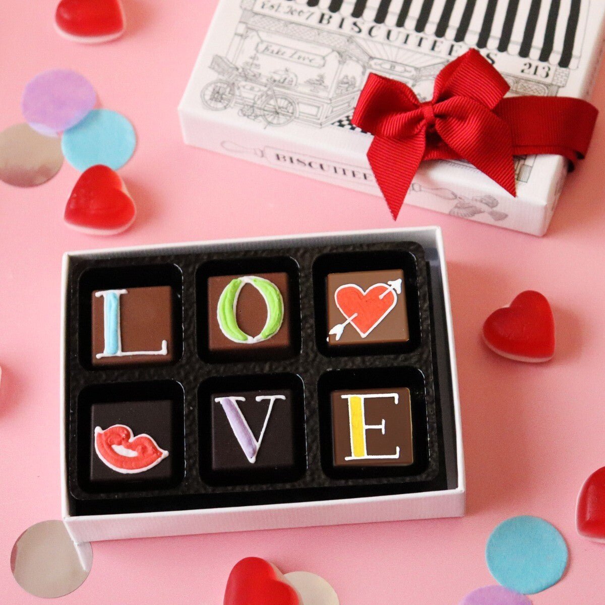 Biscuiteers Little Box Love Chocolates - Patisserie Valerie
