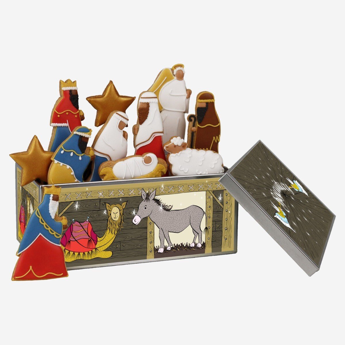 Biscuiteers Nativity Christmas Biscuit Tin - Patisserie Valerie
