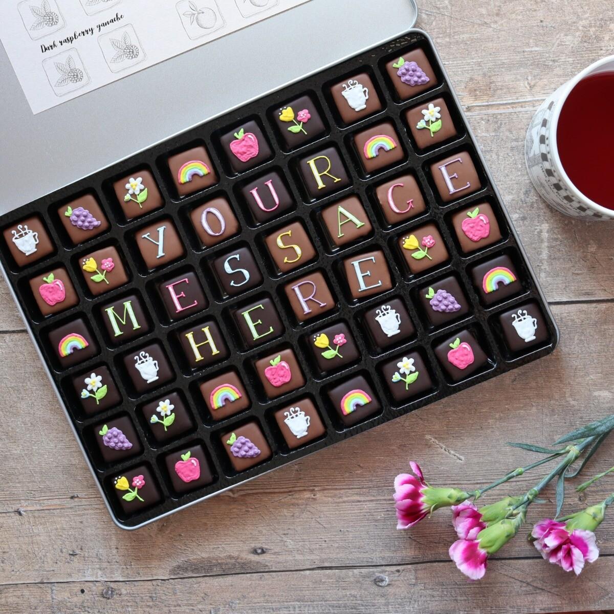 Biscuiteers Personalised Get Well Soon Chocolate Bouquet Giant - Patisserie Valerie