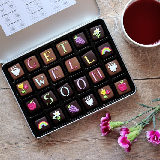 Biscuiteers Personalised Get Well Soon Chocolate Bouquet Medium