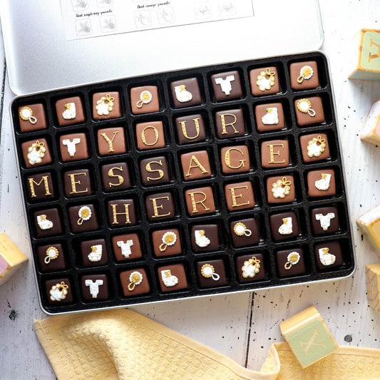 Biscuiteers Personalised New Baby Chocolate Bouquet Giant