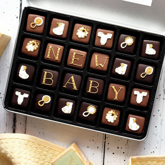 Biscuiteers Personalised New Baby Chocolate Bouquet Medium