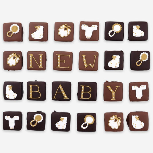 Biscuiteers Personalised New Baby Chocolate Bouquet Medium