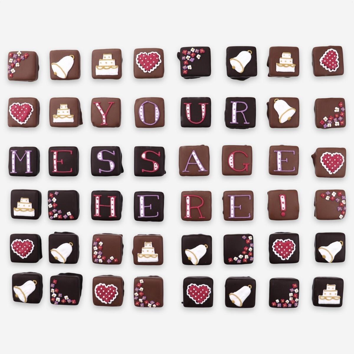Biscuiteers Personalised Wedding Chocolate Bouquet Giant - Patisserie Valerie