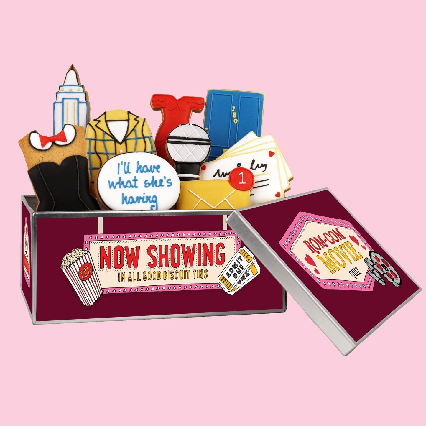 Biscuiteers Rom Com Biscuit Tin - Patisserie Valerie