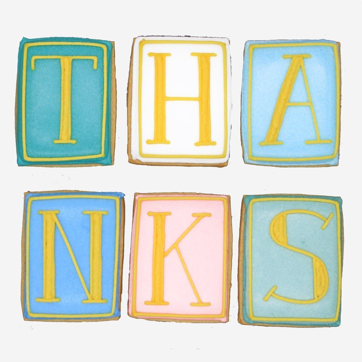 Biscuiteers Thanks Letterbox Biscuits - Patisserie Valerie