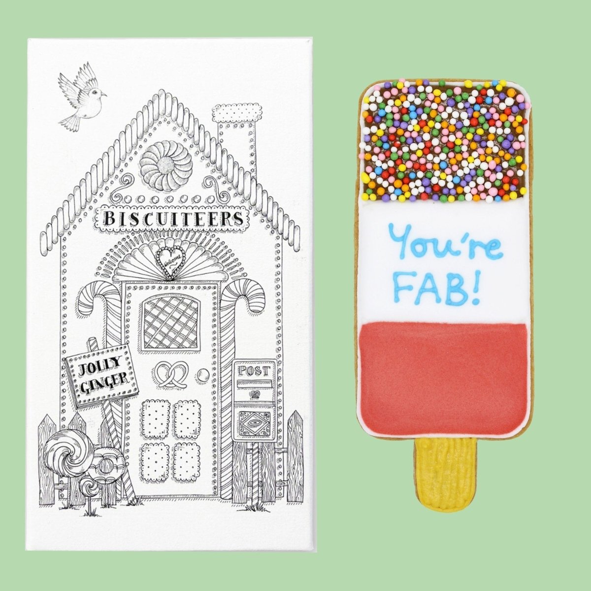 Biscuiteers You're Fab Letterbox Biscuit - Patisserie Valerie