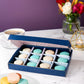 Patisserie Valerie's handmade Blue Salted Caramel & Vanilla Macarons Gift Box cake delivery 