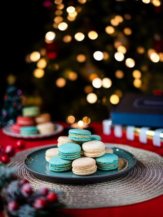 Blue Salted Caramel & Vanilla Macarons Gift Box