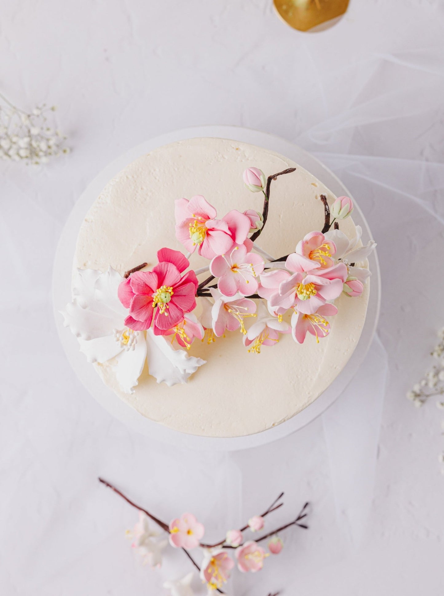 Patisserie Valerie's handmade Cherry Blossom Wedding Cake Package cake delivery 