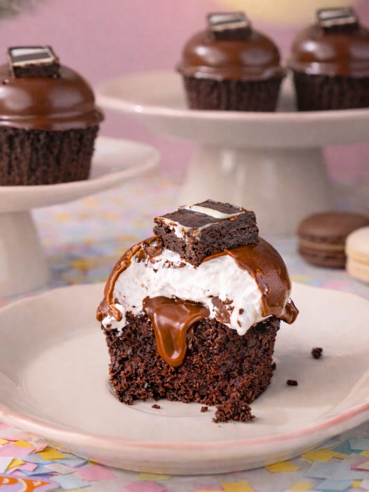 Chocolate Cupcake Gift Box – 6 Decadent Chocolate & Nutella Cupcakes