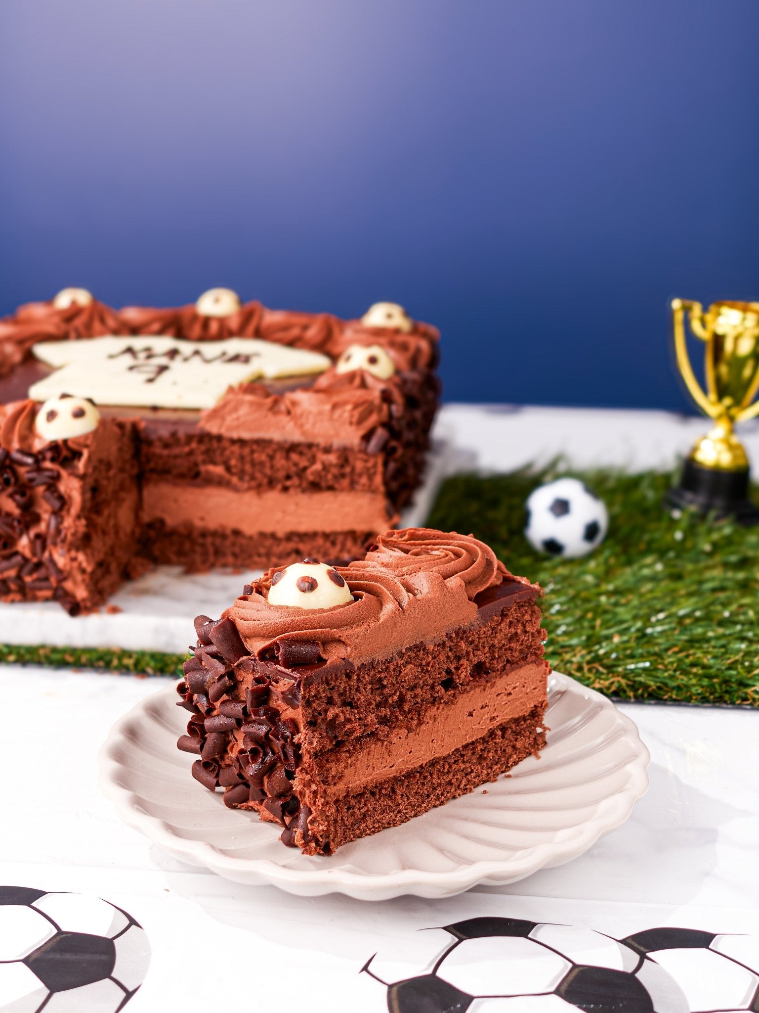Patisserie Valerie's handmade Chocolate Football Cake cake delivery 
