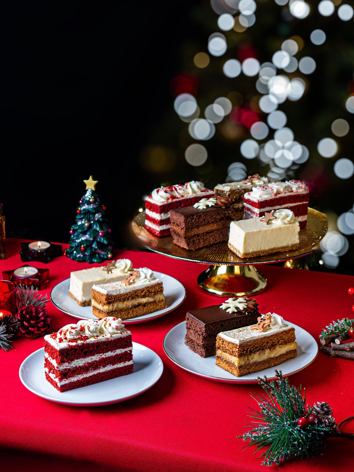 Patisserie Valerie's handmade Christmas Slice Patisserie Box cake delivery 