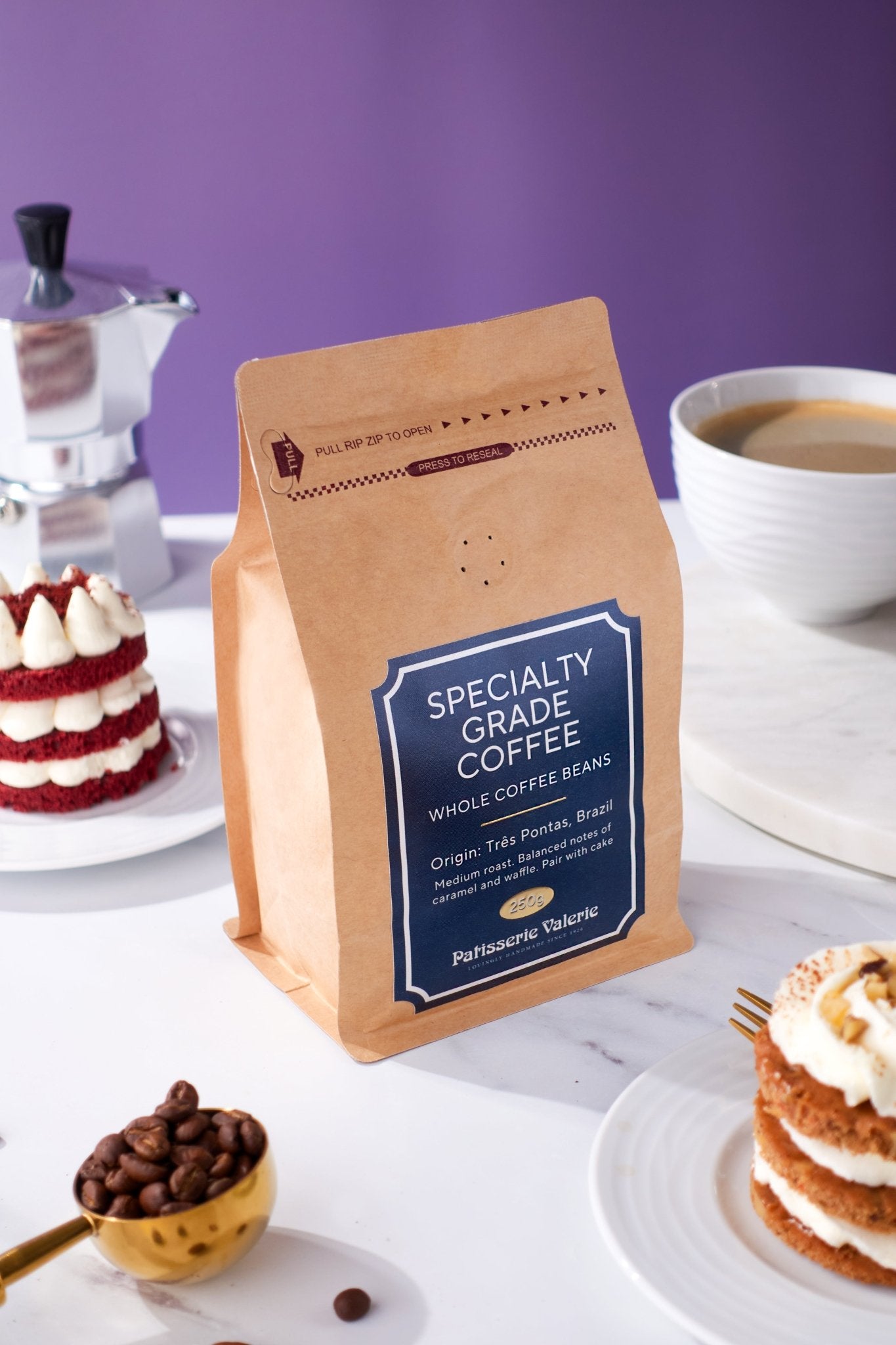 Patisserie Valerie's handmade Coffee & Cake Match - Victoria Sponge cake delivery 