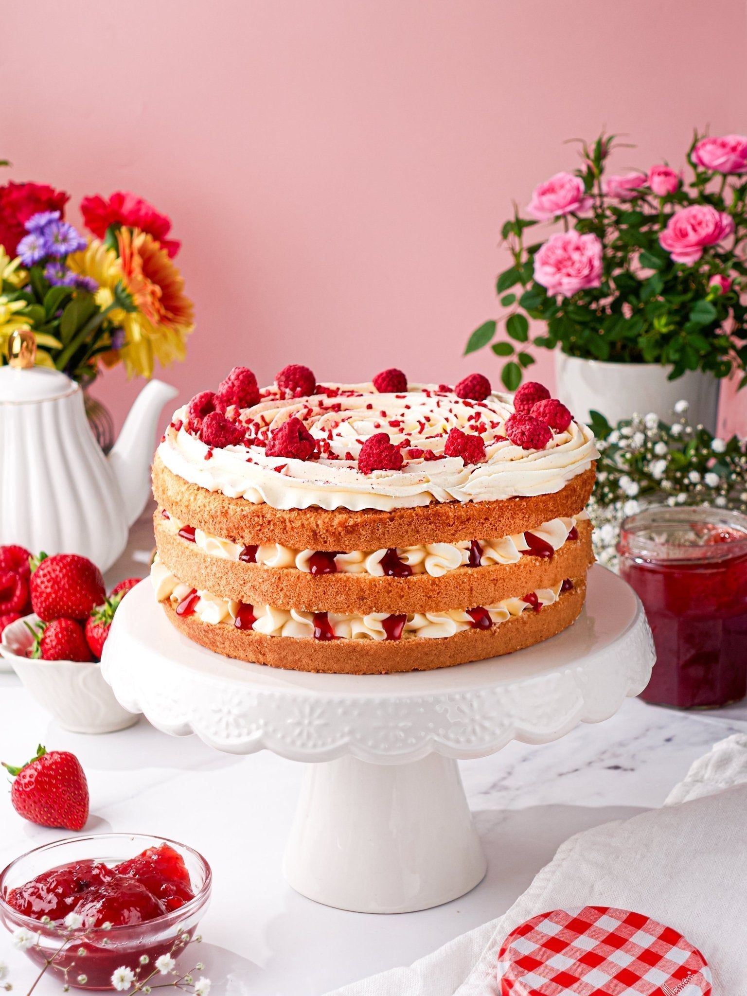 Patisserie Valerie's handmade Coffee & Cake Match - Victoria Sponge cake delivery 