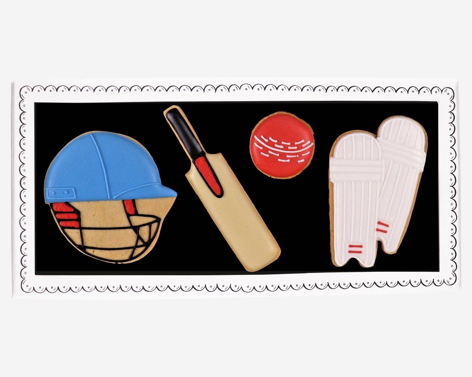 Patisserie Valerie's handmade Biscuiteers Cricket Hand-Iced Letterbox Biscuits 60g cake delivery 