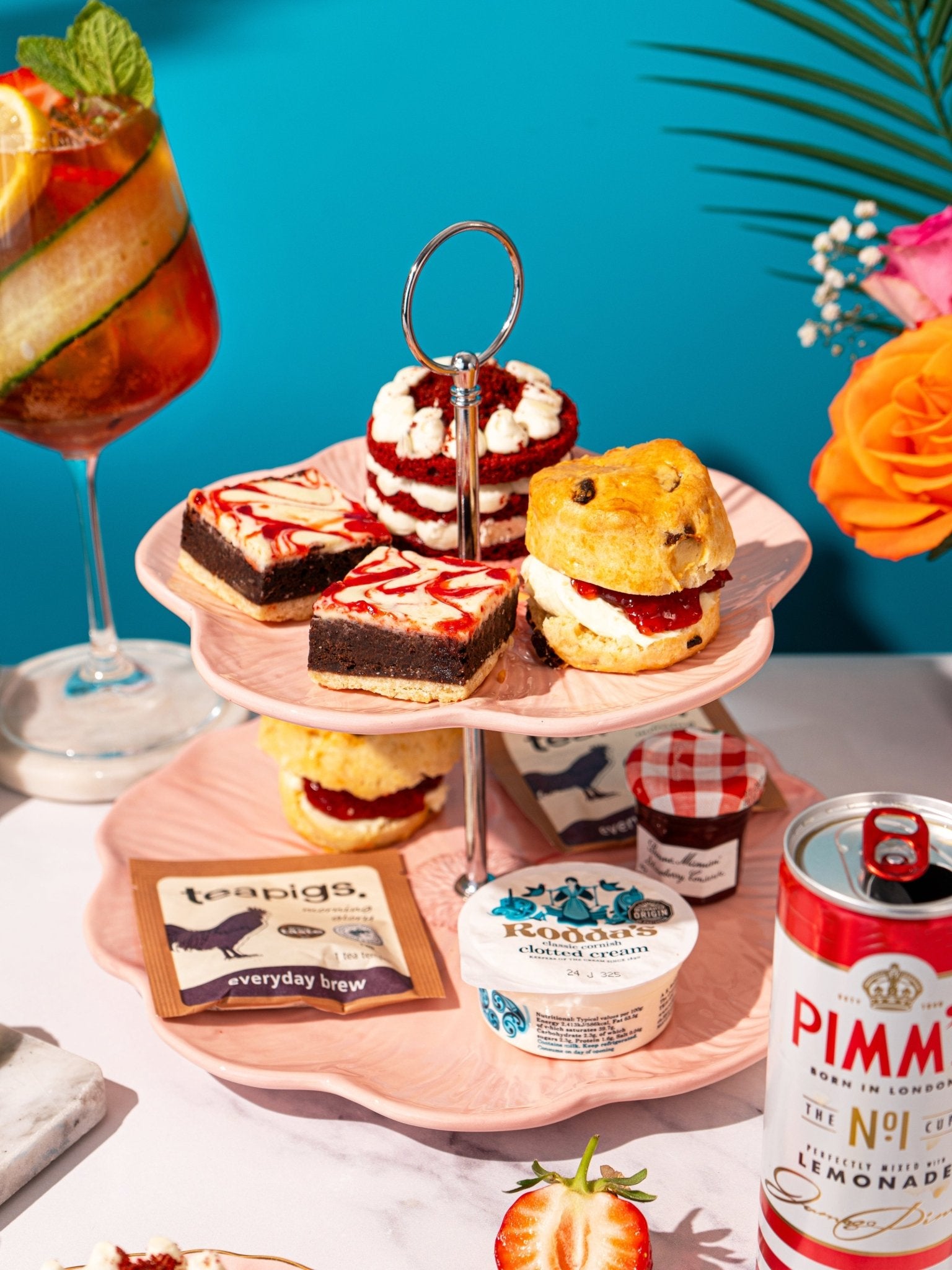 Deluxe Summer Afternoon Tea & Pimm’s Hamper - Patisserie Valerie