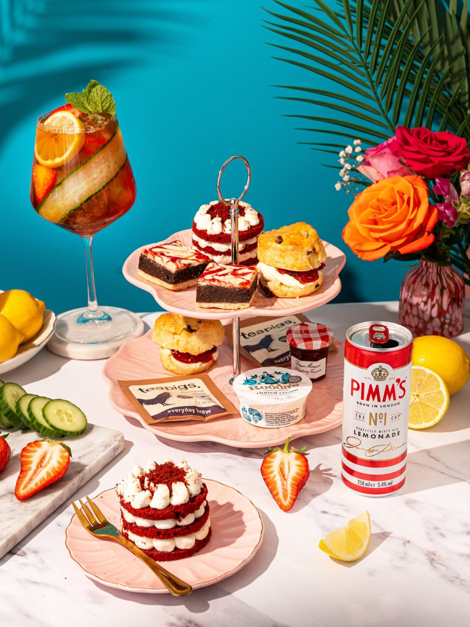 Deluxe Summer Afternoon Tea & Pimm’s Hamper - Patisserie Valerie