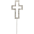 Patisserie Valerie's handmade Diamante Cross On Stem Silver Cake Topper cake delivery 