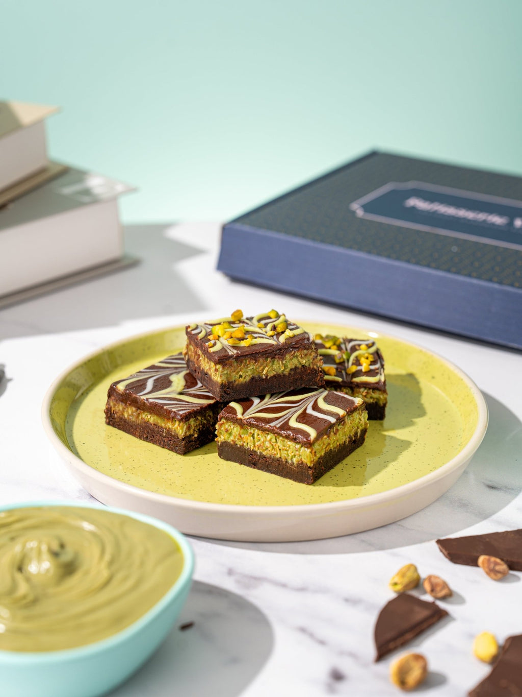 Patisserie Valerie's handmade Dubai Chocolate Brownies cake delivery 