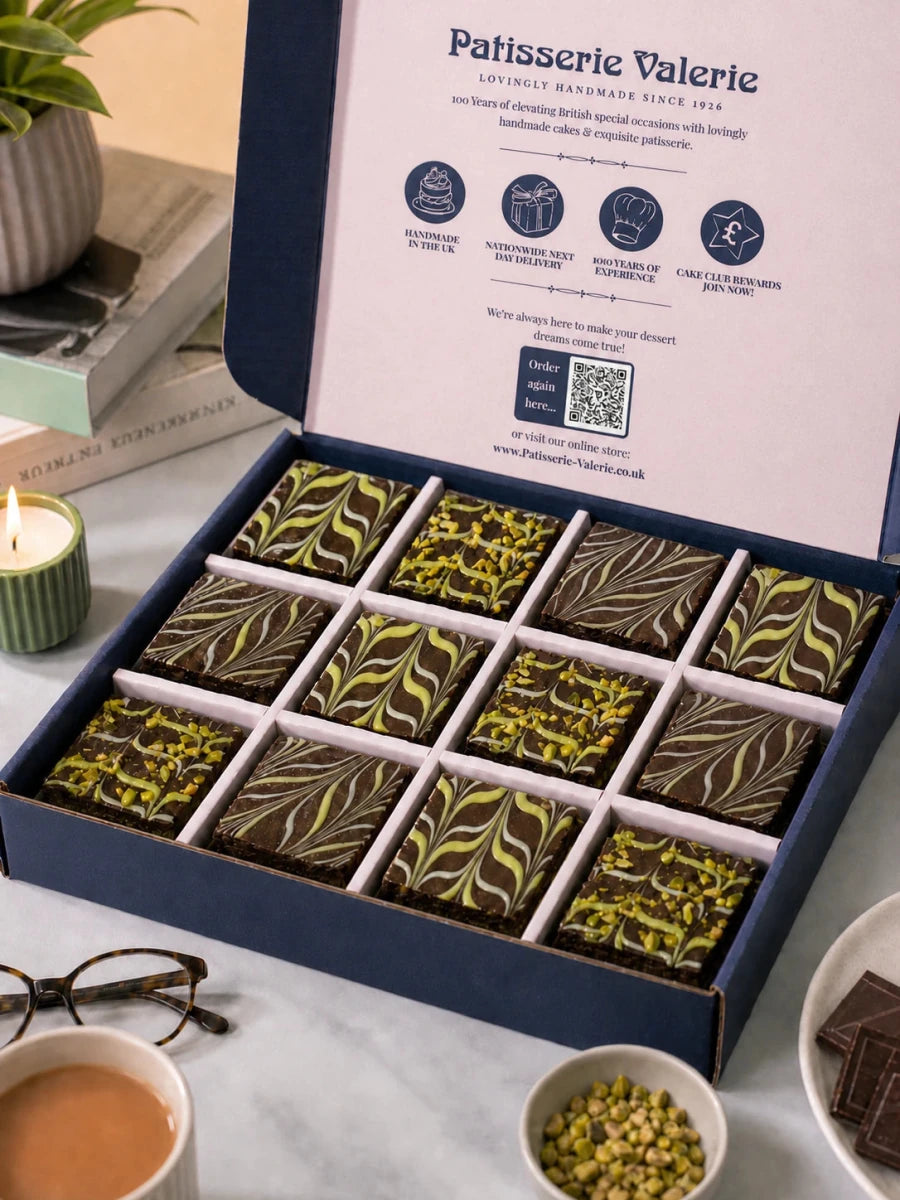 Dubai-Style Chocolate and Pistachio Brownies gift box – new 12-piece layout, image 3