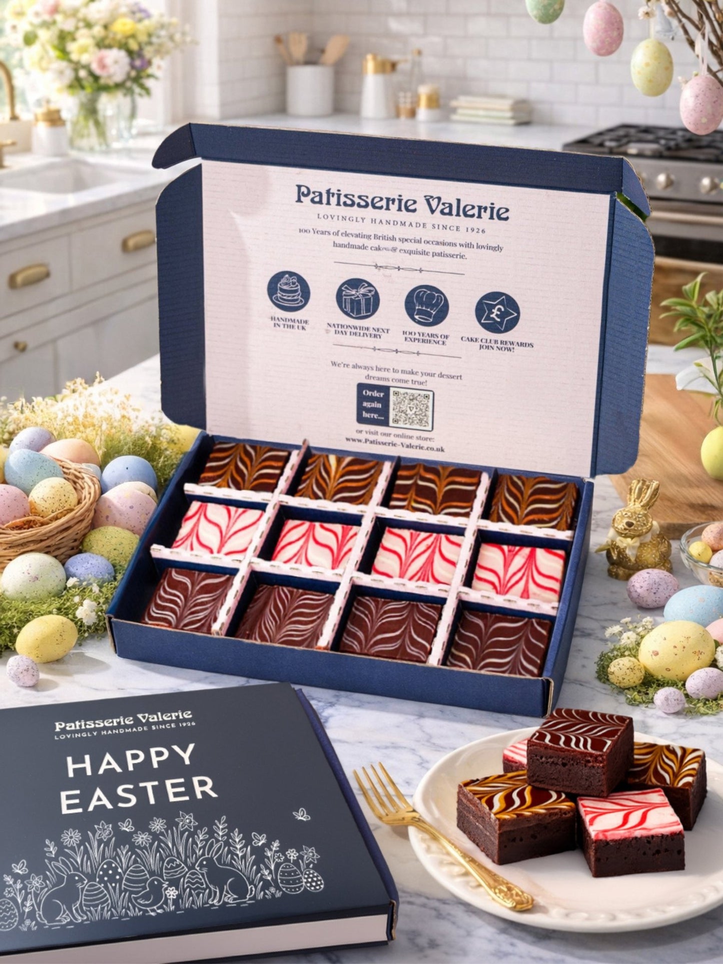 Easter Chocolate Fudge Brownies Gift Box - Patisserie Valerie