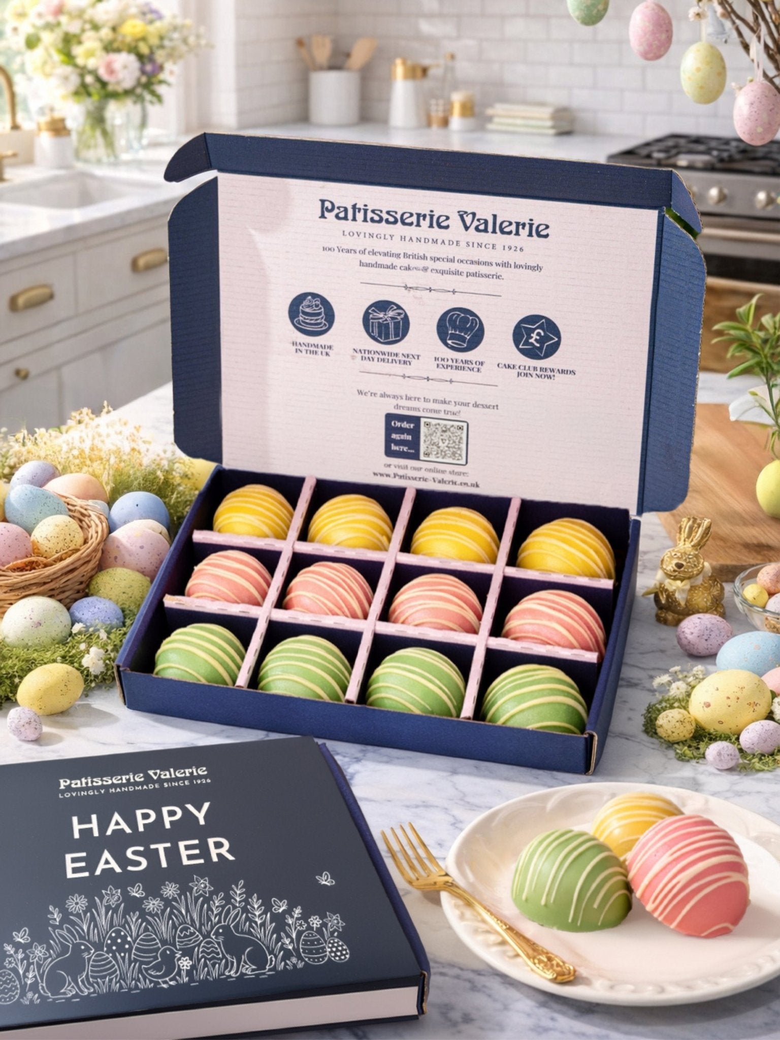 Easter Raspberry Cake Bites Gift Box - Patisserie Valerie