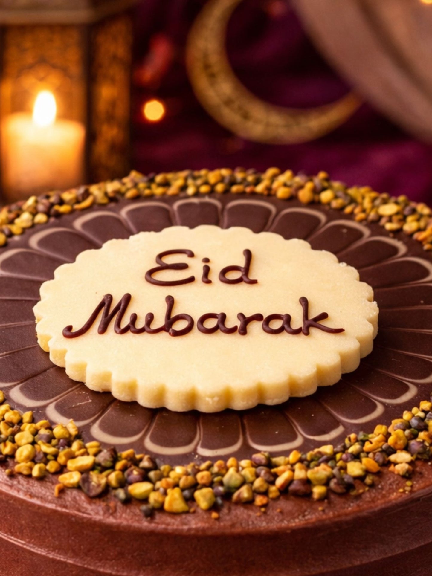 'Eid Mubarak' Inscription - Patisserie Valerie